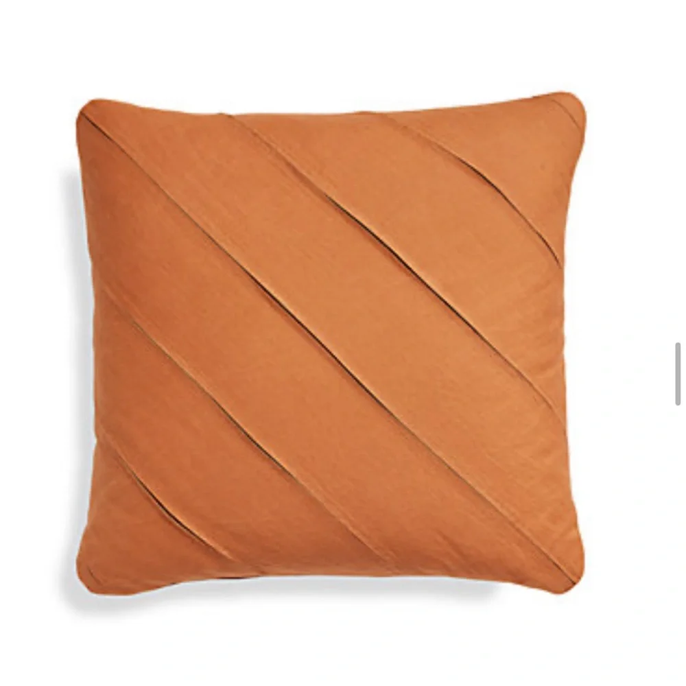 Crate & Barrel burnt orange pillow cover
